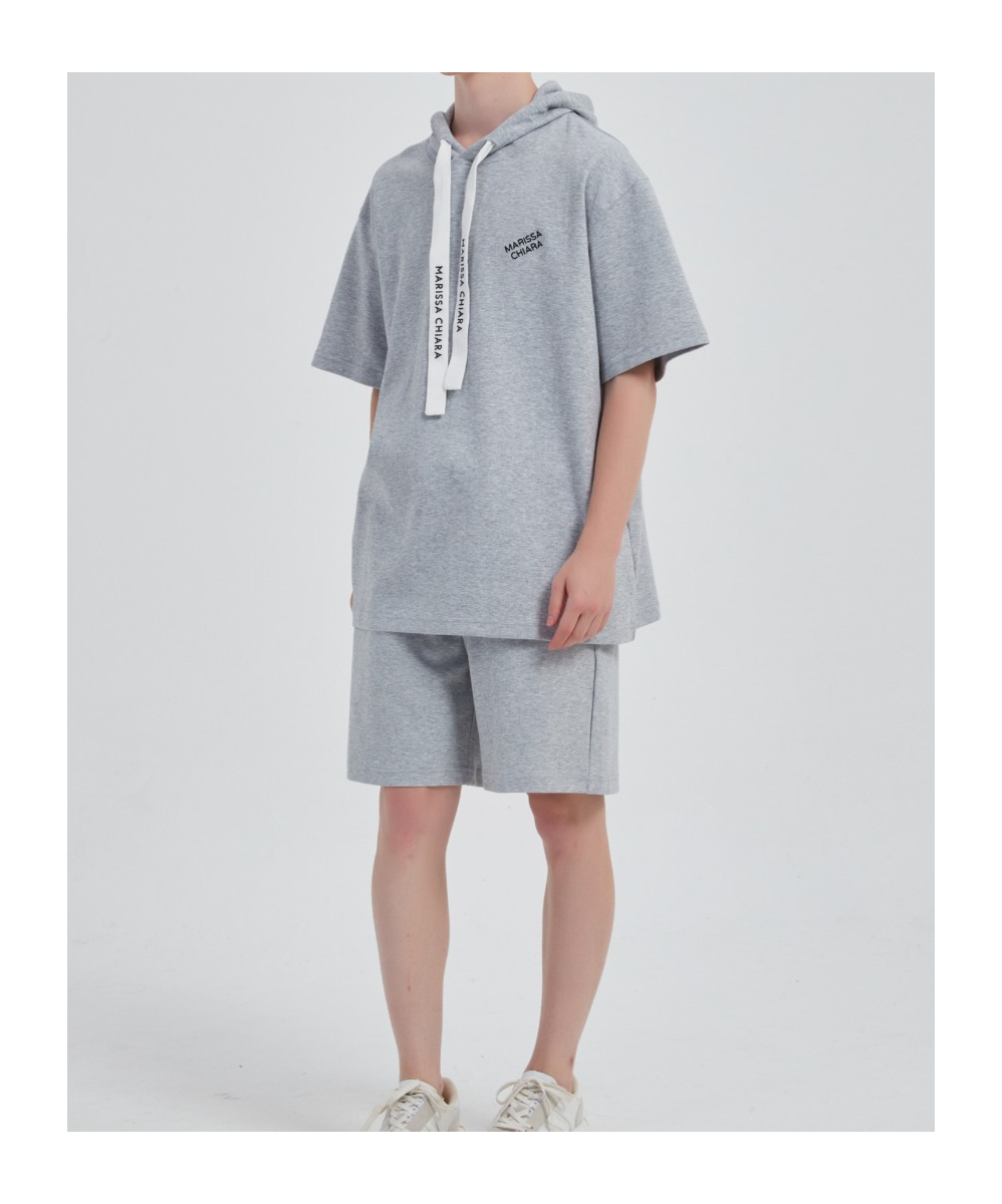 Marissa Chiara Webbing Drawstring Shorts In Gray