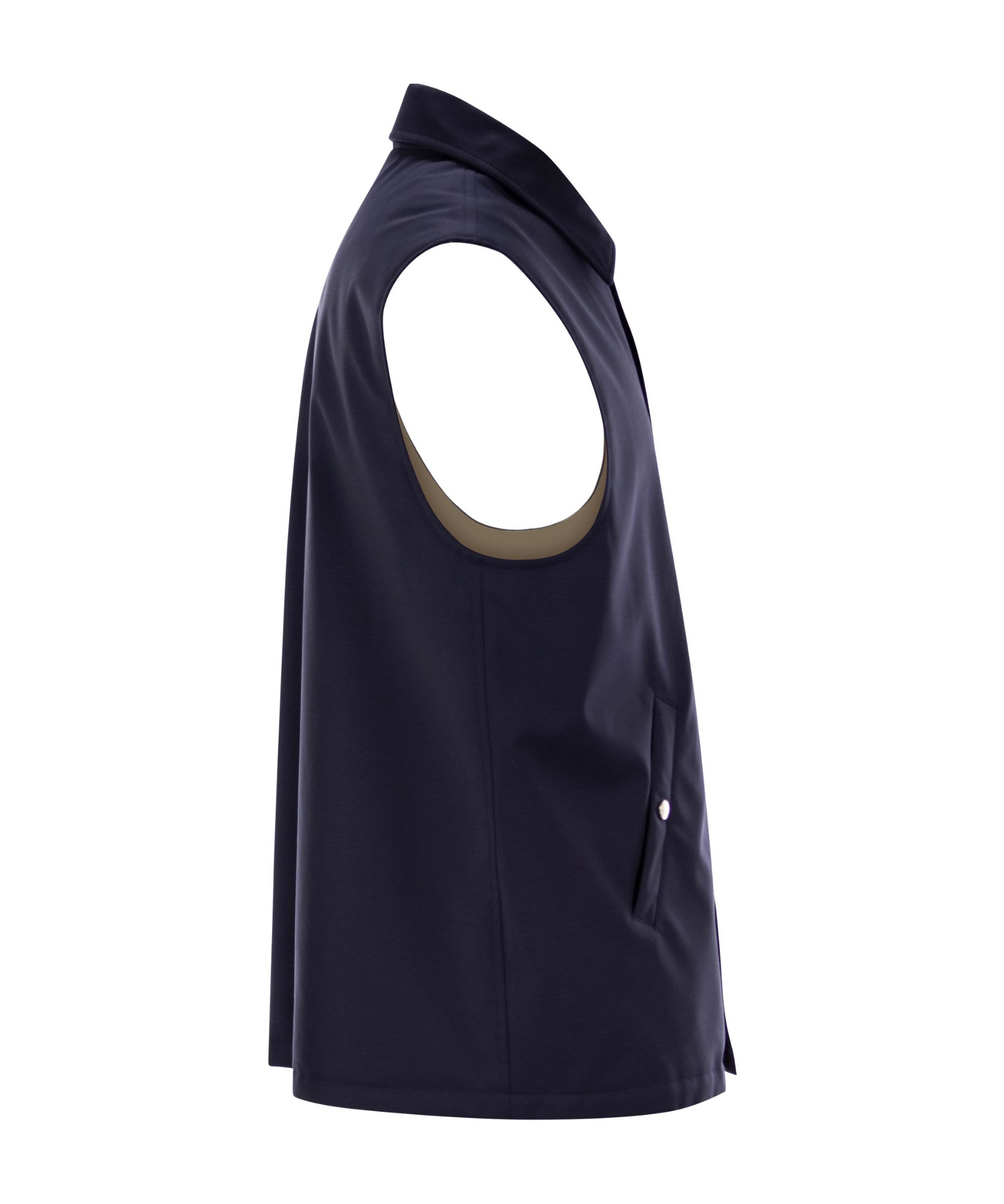 Brunello Cucinelli Sleeveless Designer Vest In Virgin Wool In Black