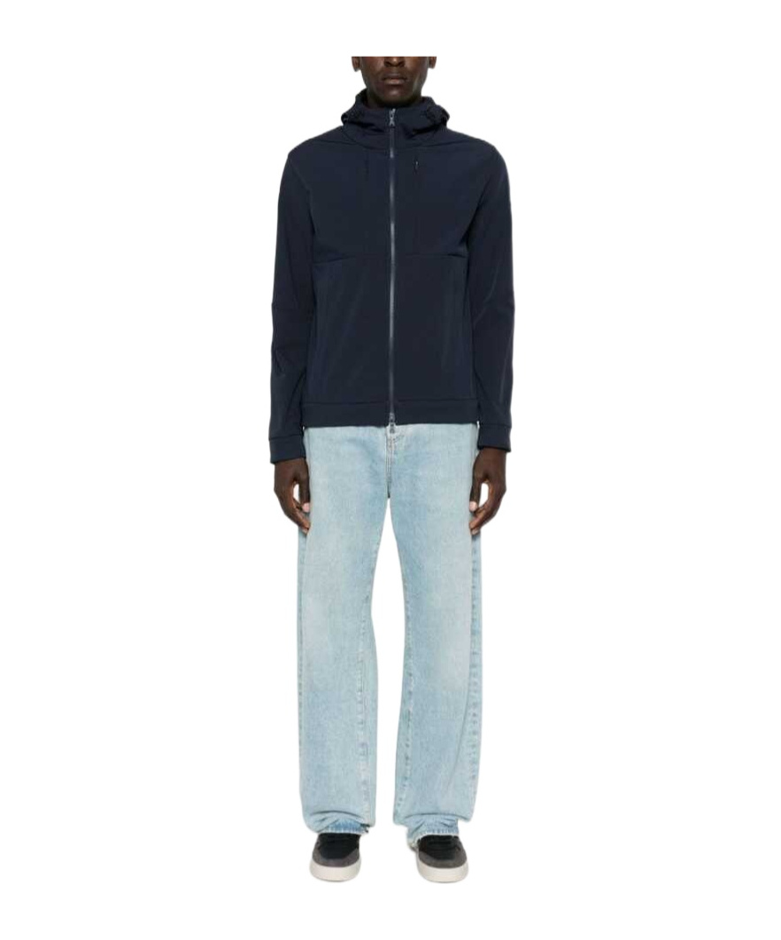Paul & Shark Hooded Shell Jacket In Black