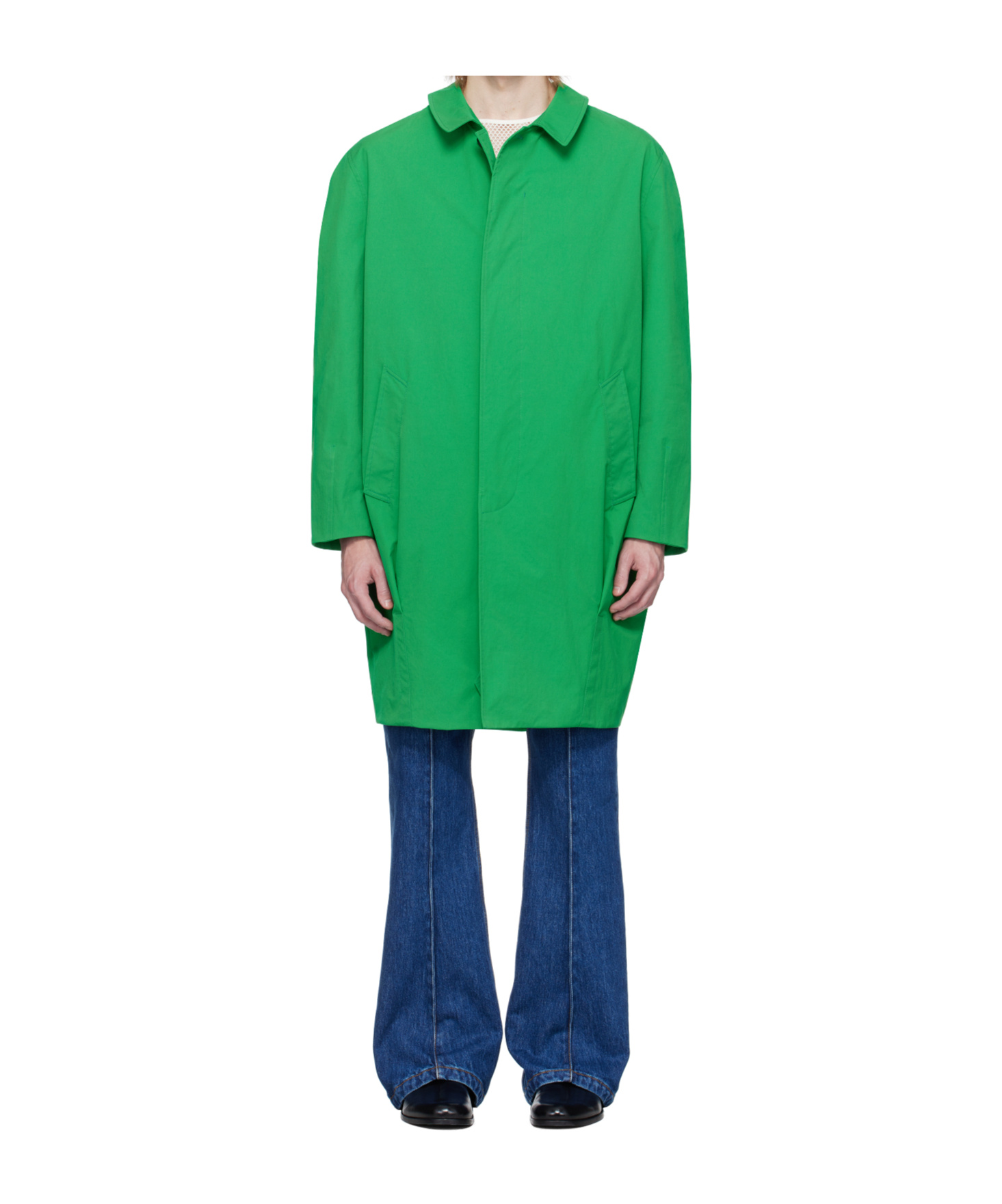 Bally Long Sleeve Coat In Green