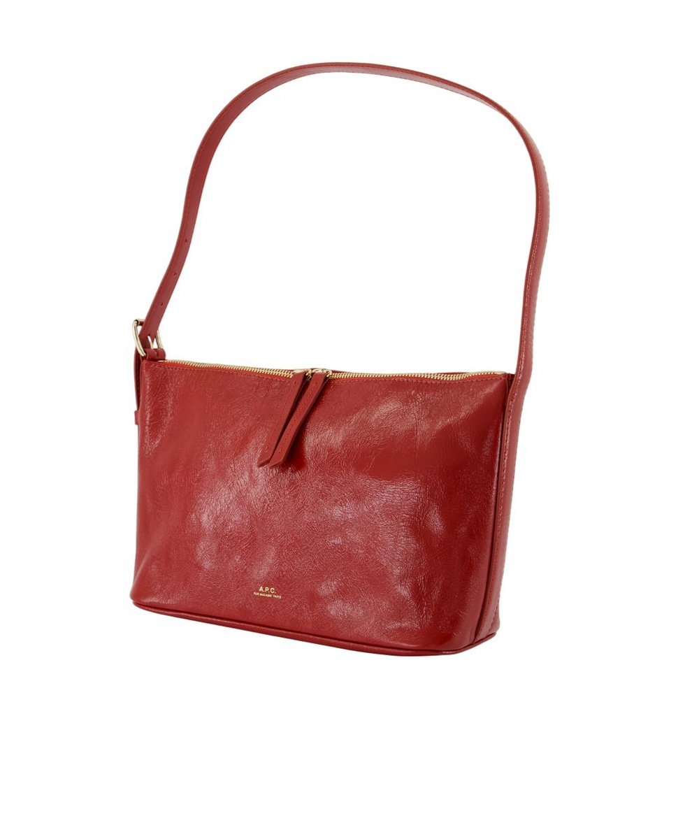 Apc Top-handle Zip Shoulder Bag In Red