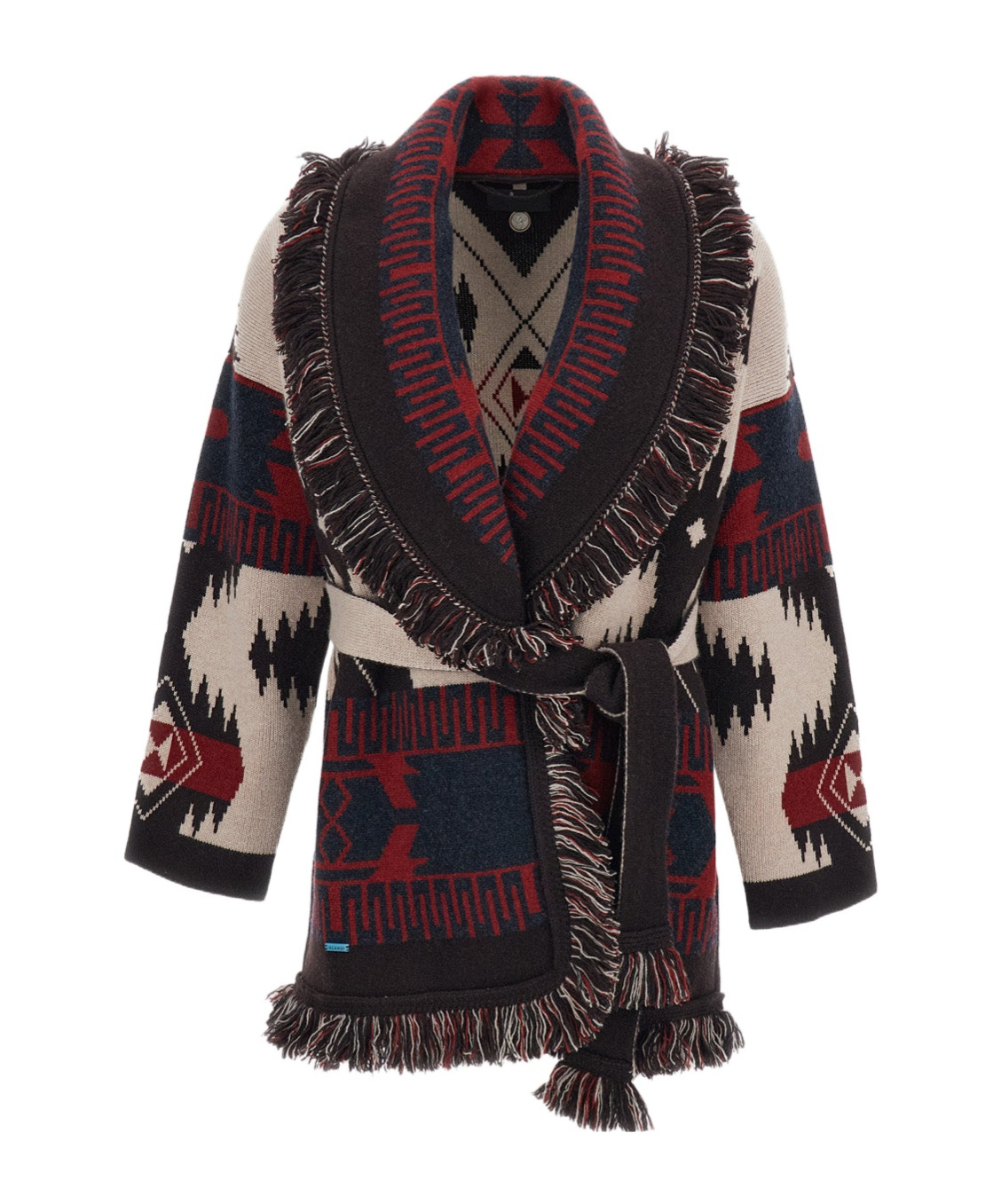 Alanui Icon Jacquard Fringed Cardigan In Multi-color