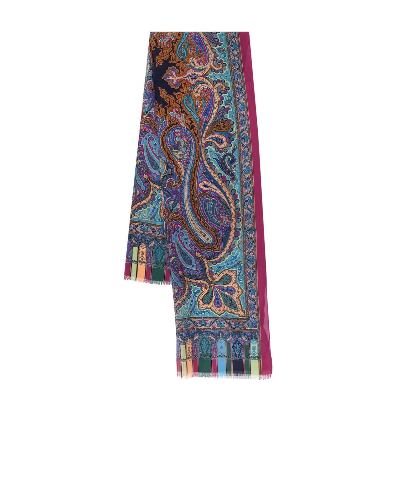 Etro Paisley-patterned Silk Scarf In Multi