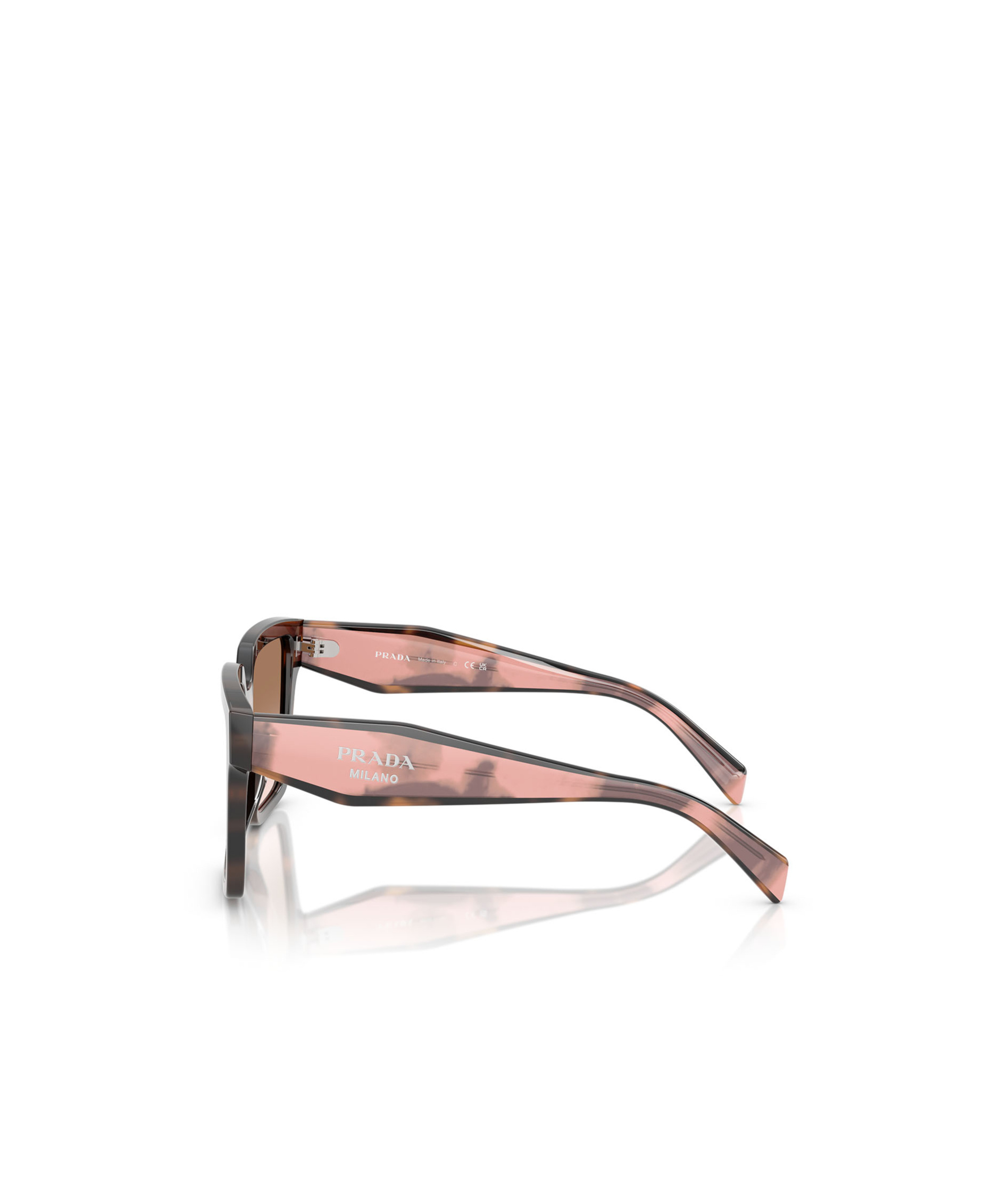 Prada Tortoiseshell-effect Square Sunglasses In Brown