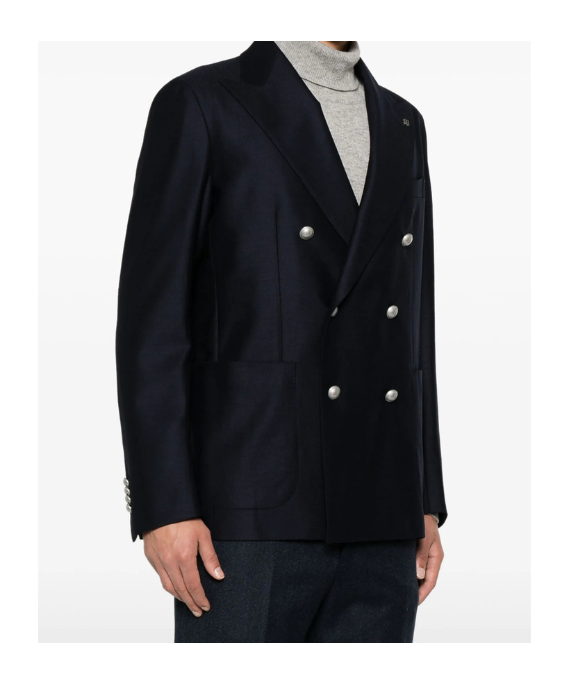 Shop Tagliatore Long-sleeved Suit Jacket