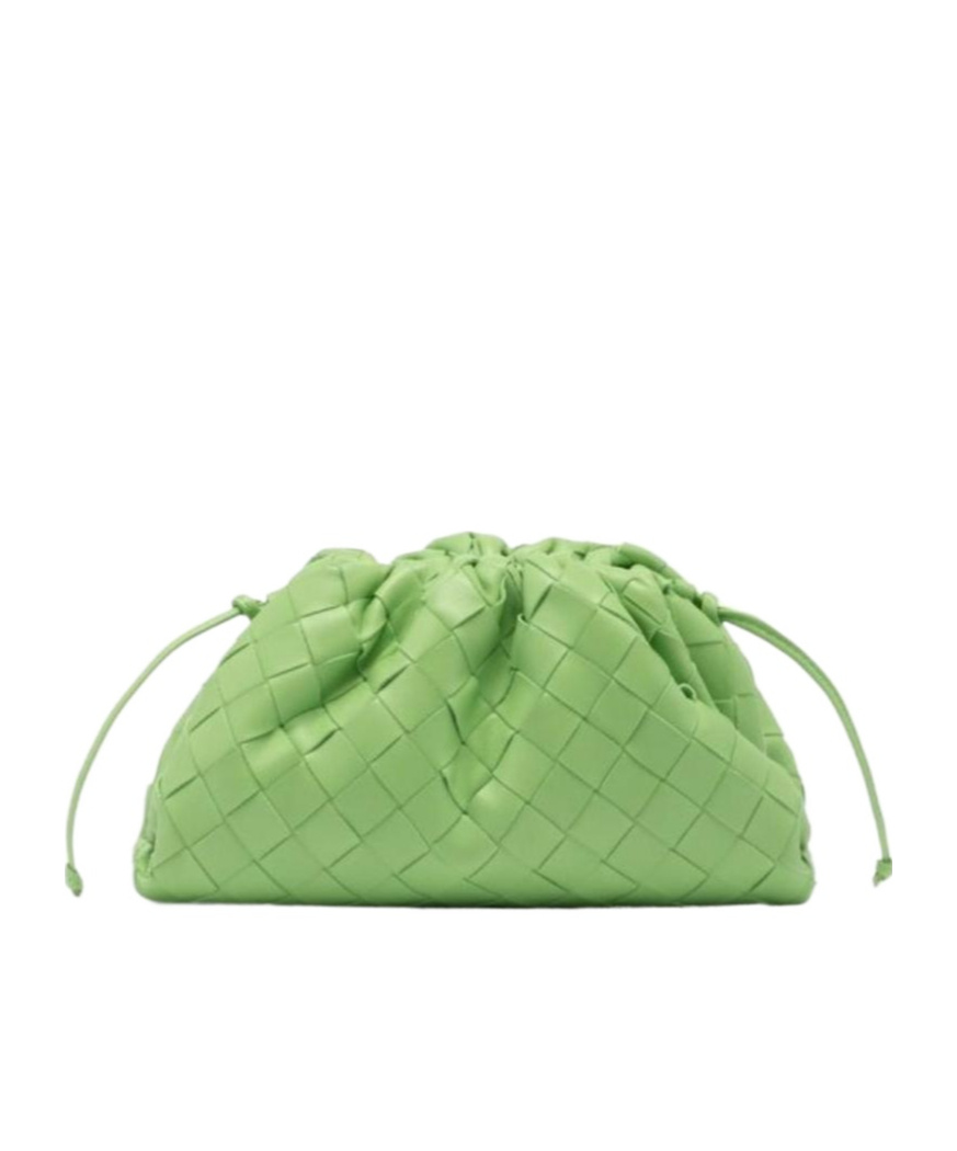 Bottega Veneta Pouch Intrecciato Mini Crossbody Bag In Green