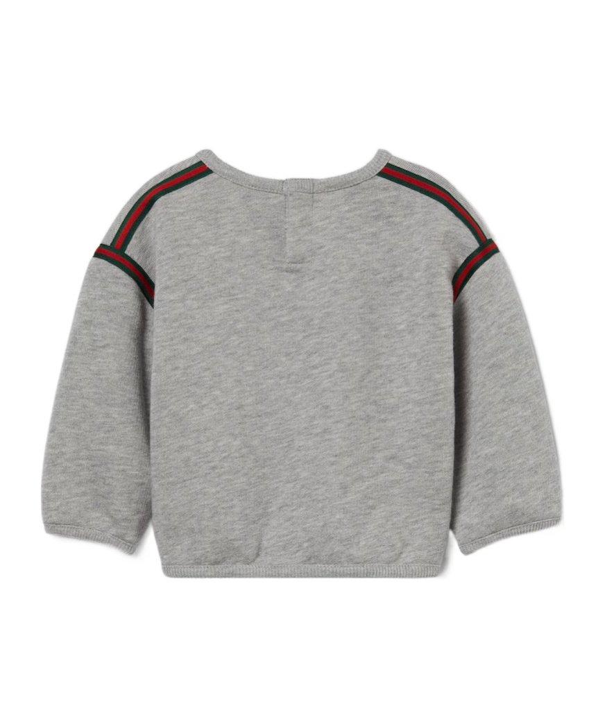 Gucci X Euan Roberts Web-stripe Sweatshirt In Gray