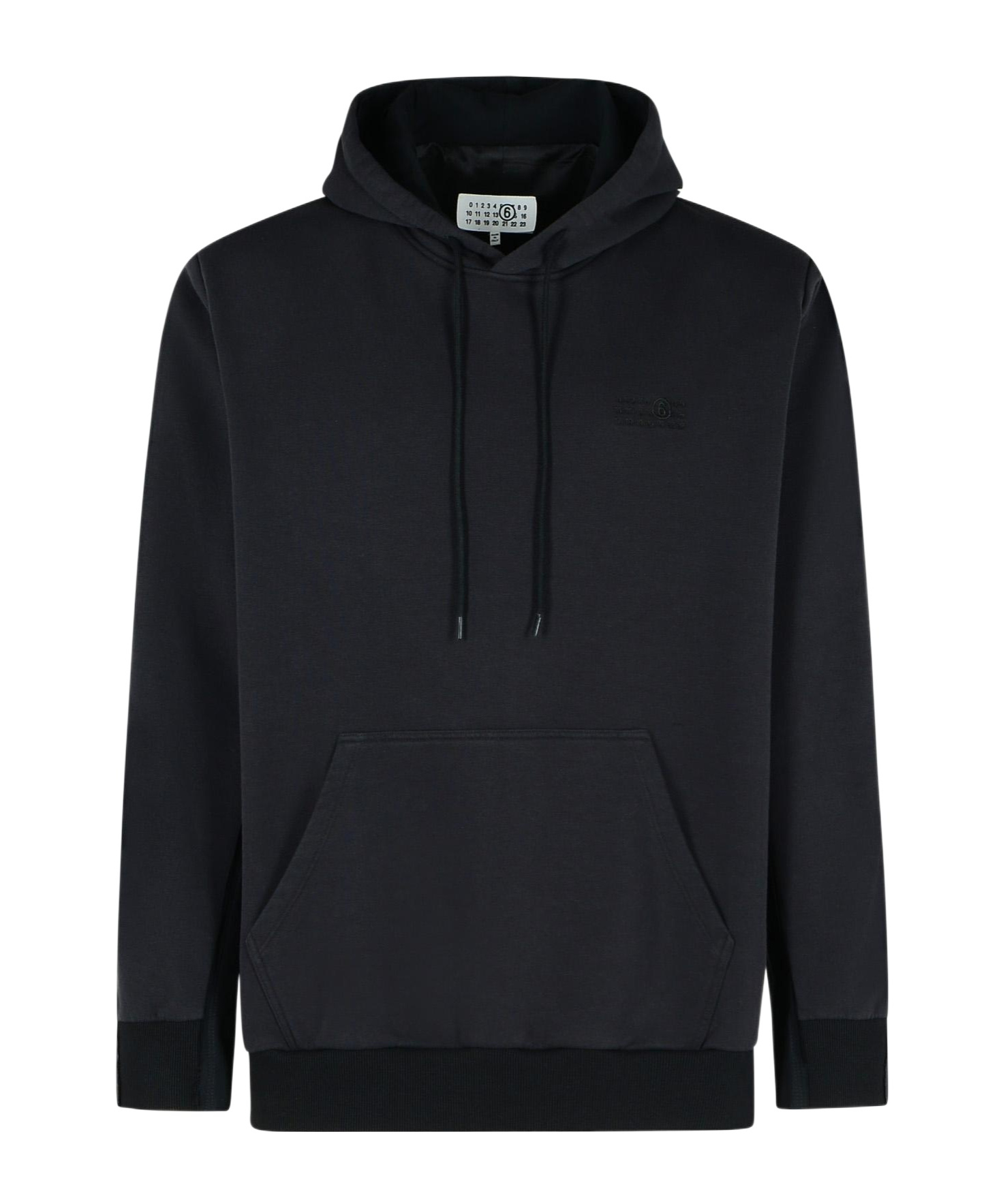 Mm6 Maison Margiela Numbers-motif Hoodie In Black