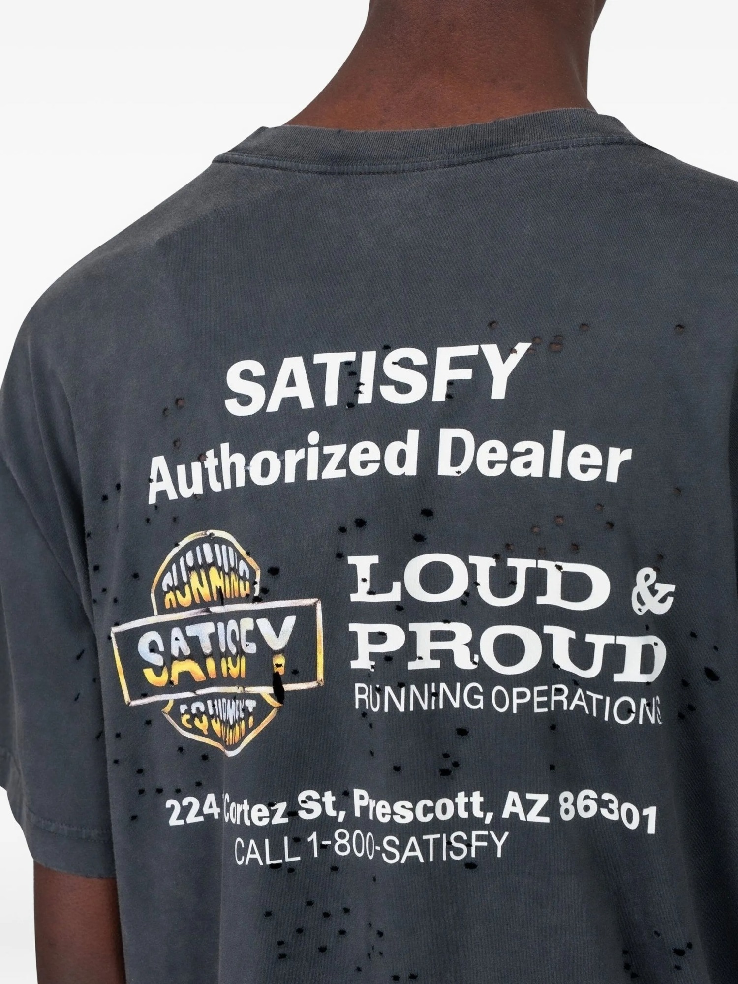 Satisfy Logo-print T-shirt In Black