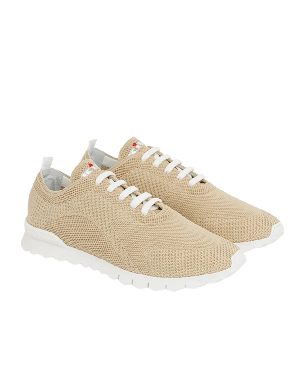 Kiton Straw Fit Running Sneakers In Nude
