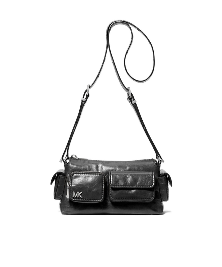 Michael Kors Dakota Small Leather Shoulder Bag In Black