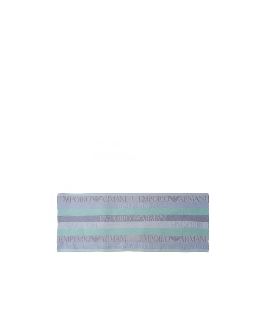 Emporio Armani Pattern Scarf In Gray