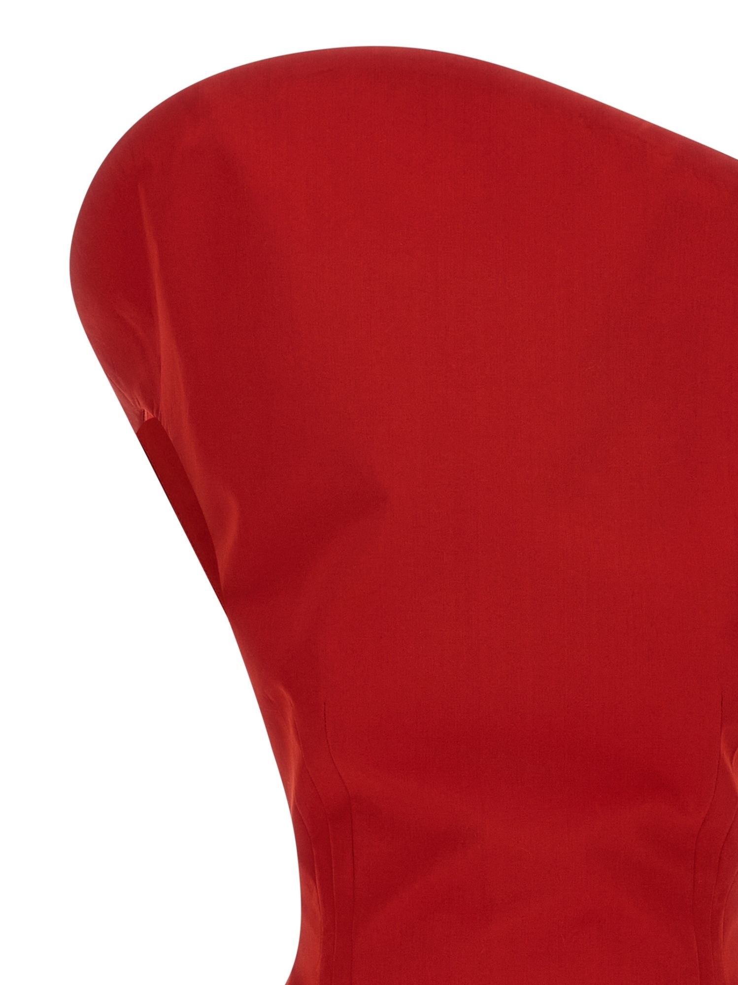Magda Butrym Asymmetric Cotton-blend Minidress In Red