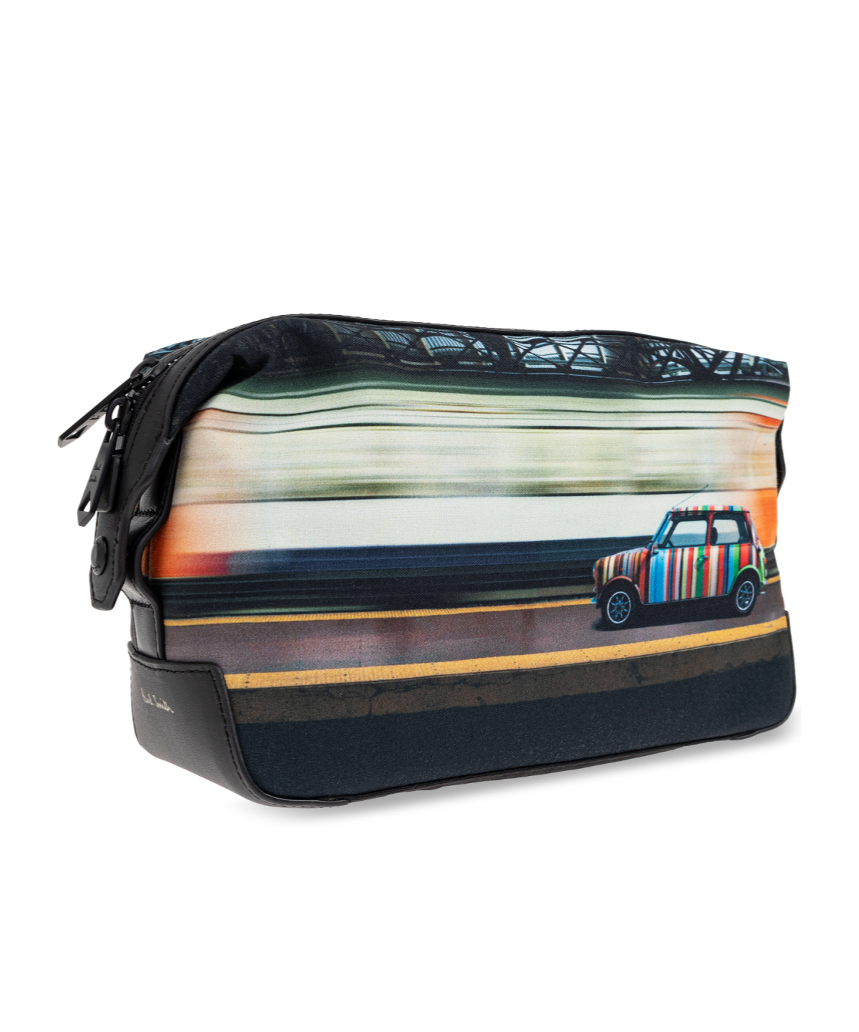 Paul Smith Road-print Wash Bag In Black