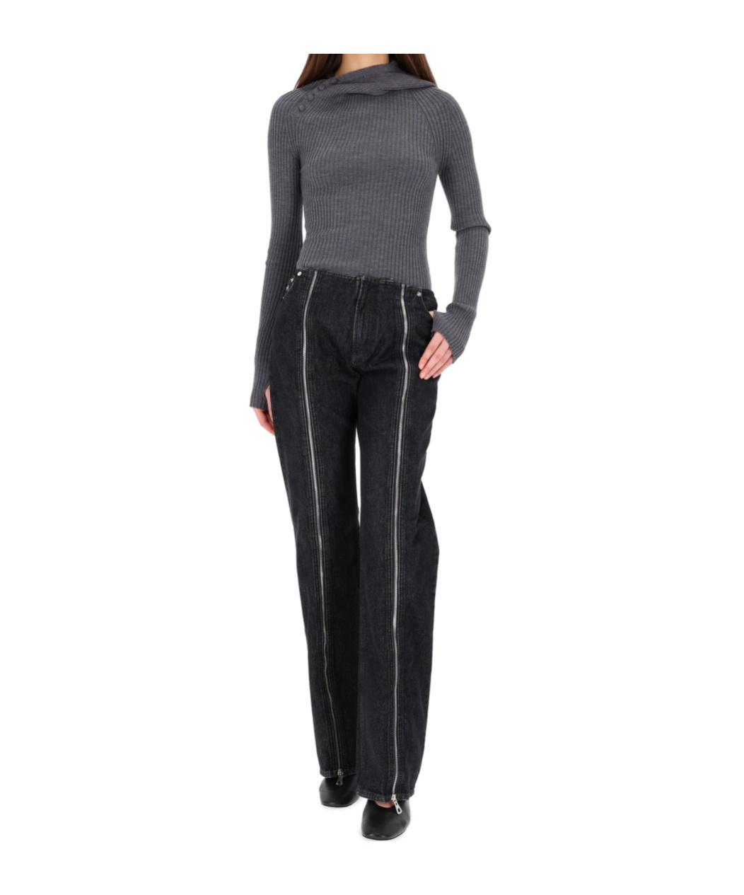 Jean Paul Gaultier Women Double Zipper Pants In Black