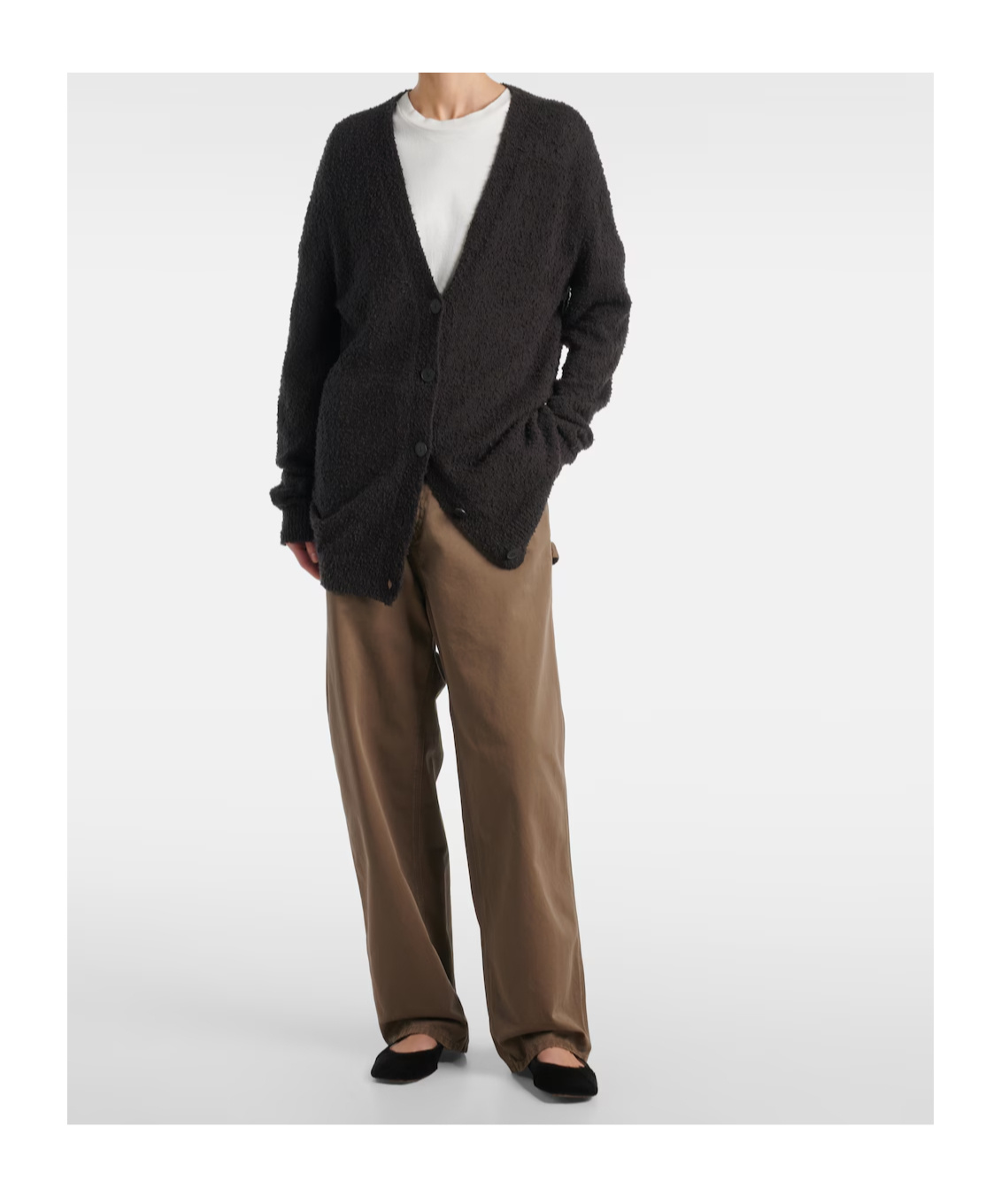 The Row Sharka Cotton Gabardine Wide-leg Pants In Brown