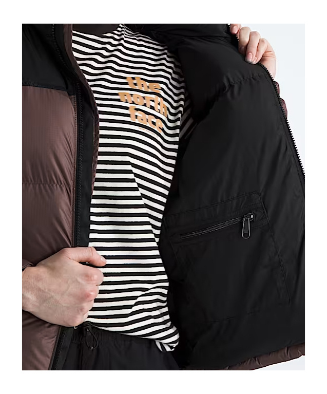 The North Face 1996 Retro Nuptse Jacket Khumbu Climbing School White Dune Nylon Coats Brown In Brown