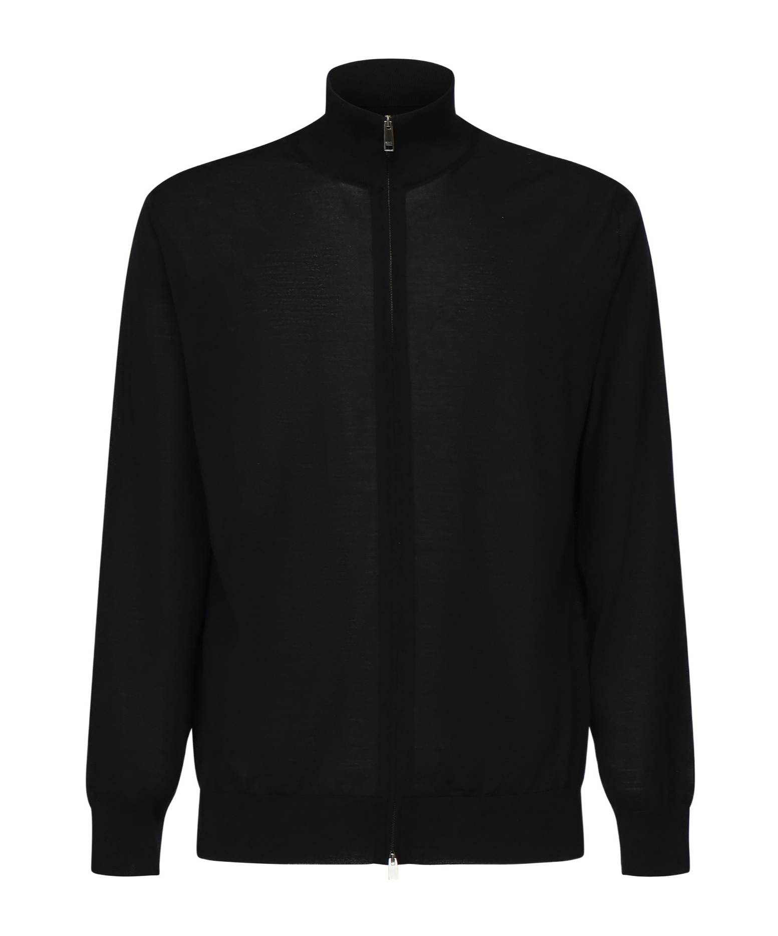Zegna Long-sleeved Zip-up Cardigan In Black