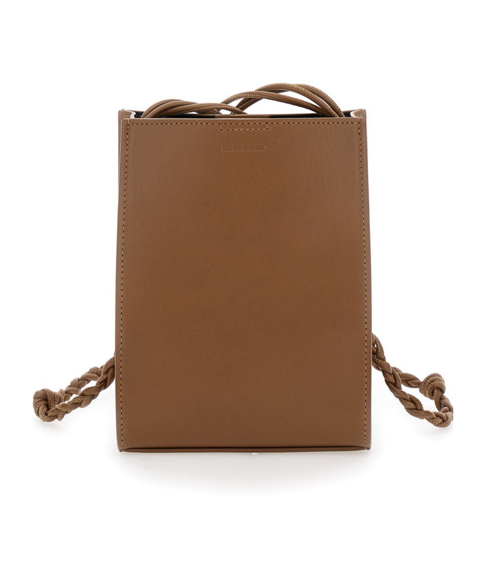 Jil Sander Square Shoulder Bag In Brown