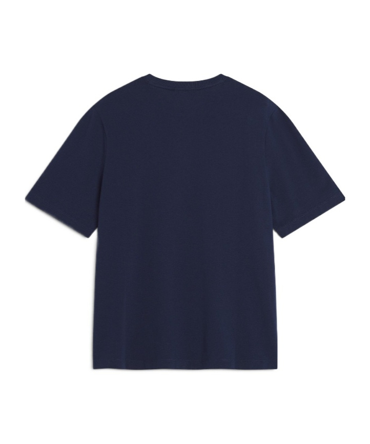 Maison Kitsuné Maison Kitsune Handwriting Comfort Tee-shirt In Blue