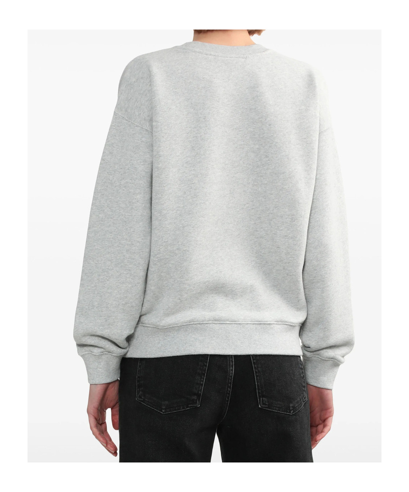 Maison Kitsuné Crew Neck Cotton Sweatshirt In White