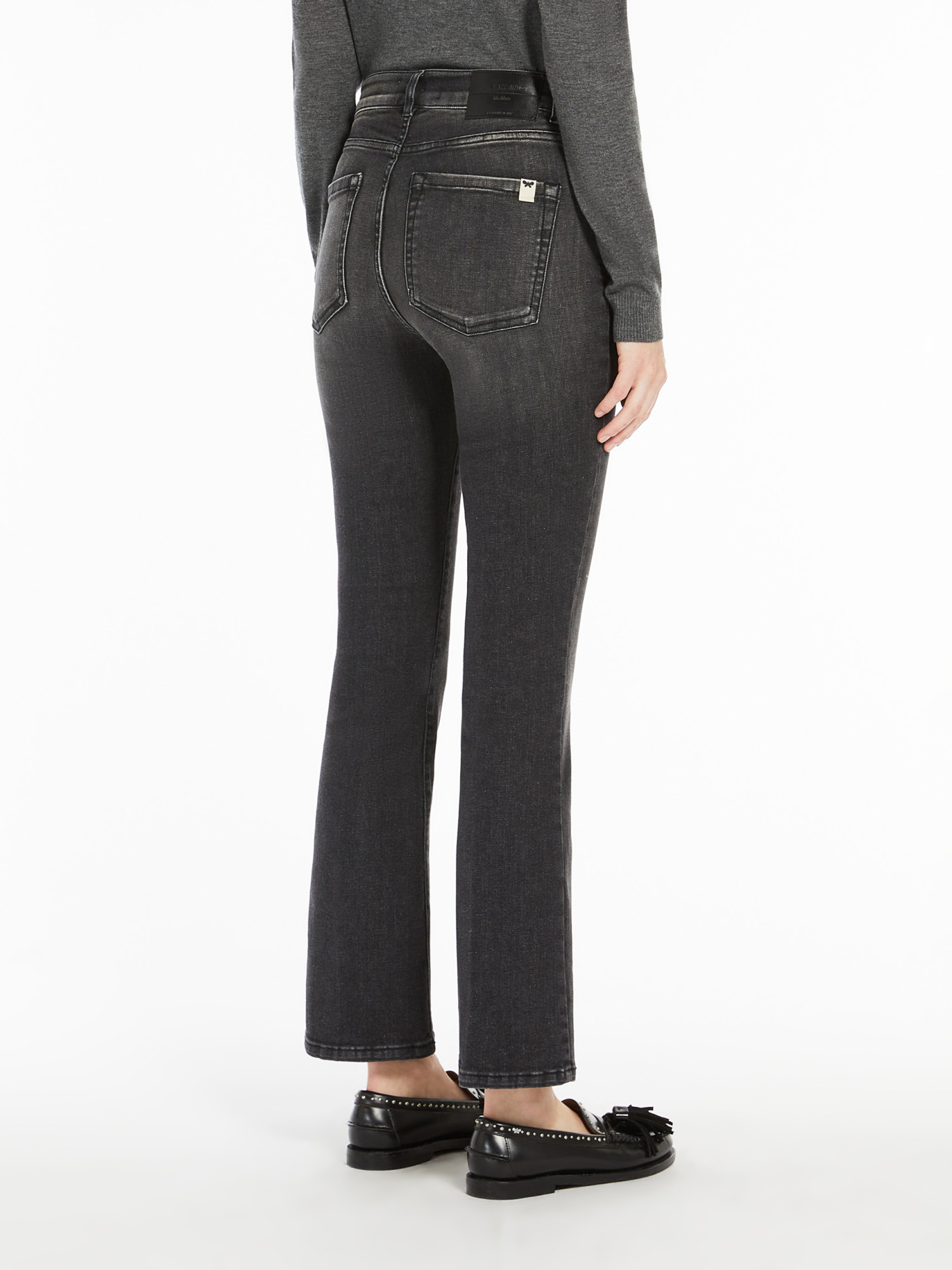 Weekend Max Mara Rapallo Crop Ankle Jeans In Black