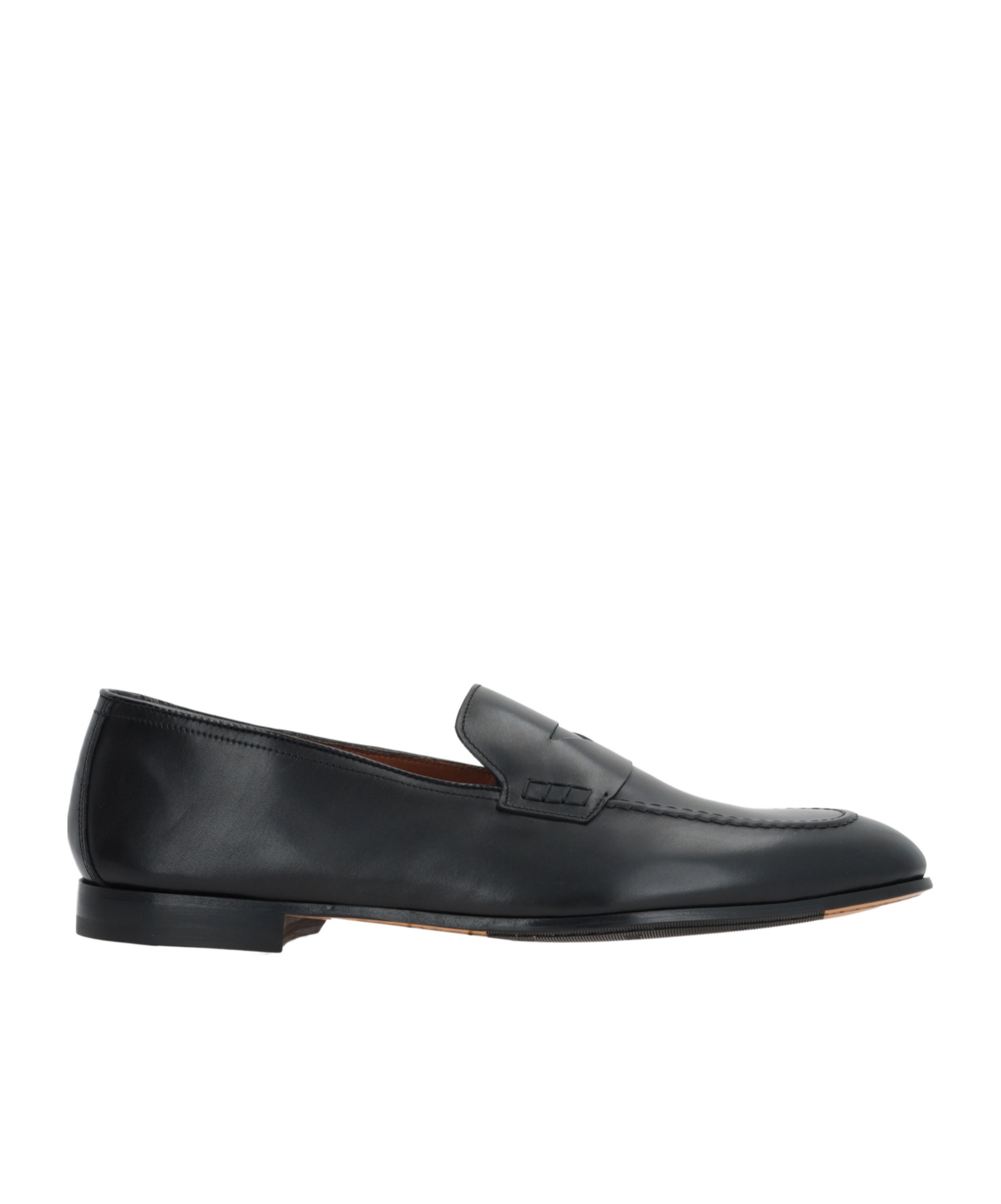 Doucal's Penny-slot Slip-on Loafers In Black