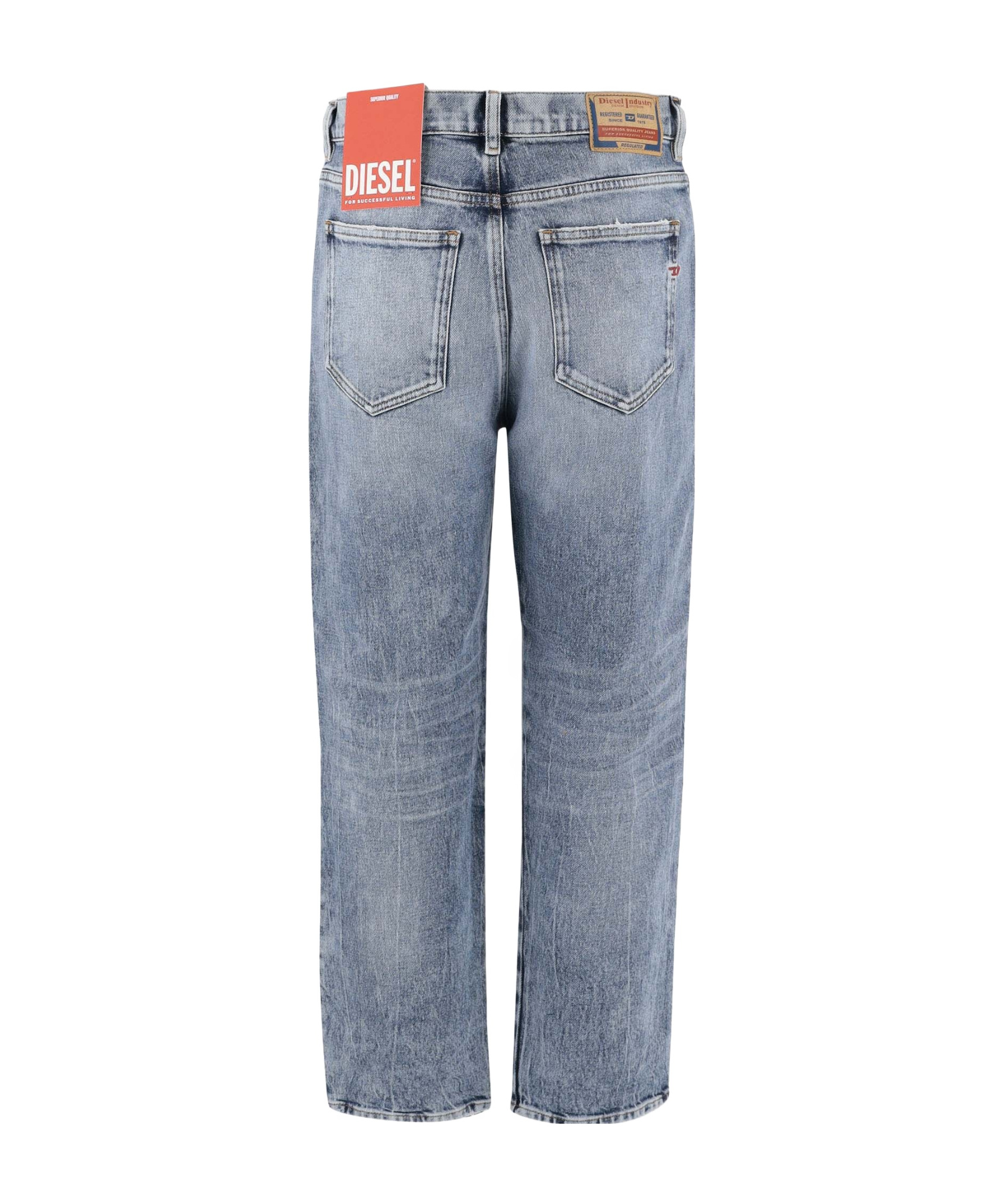 Diesel Light Blue Cotton Denim Jeans In Gray