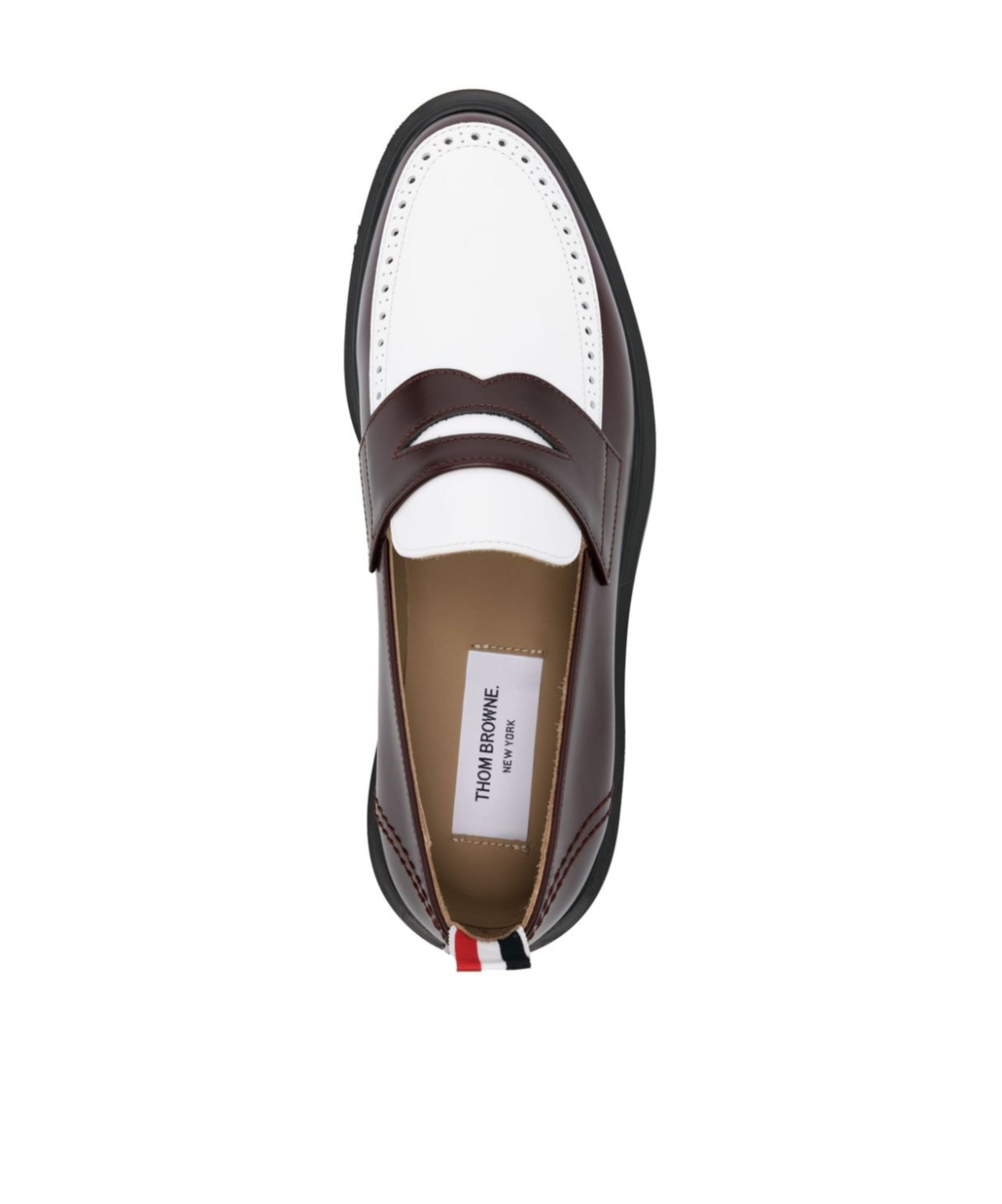 Thom Browne Panelled Leather Loafers In Black