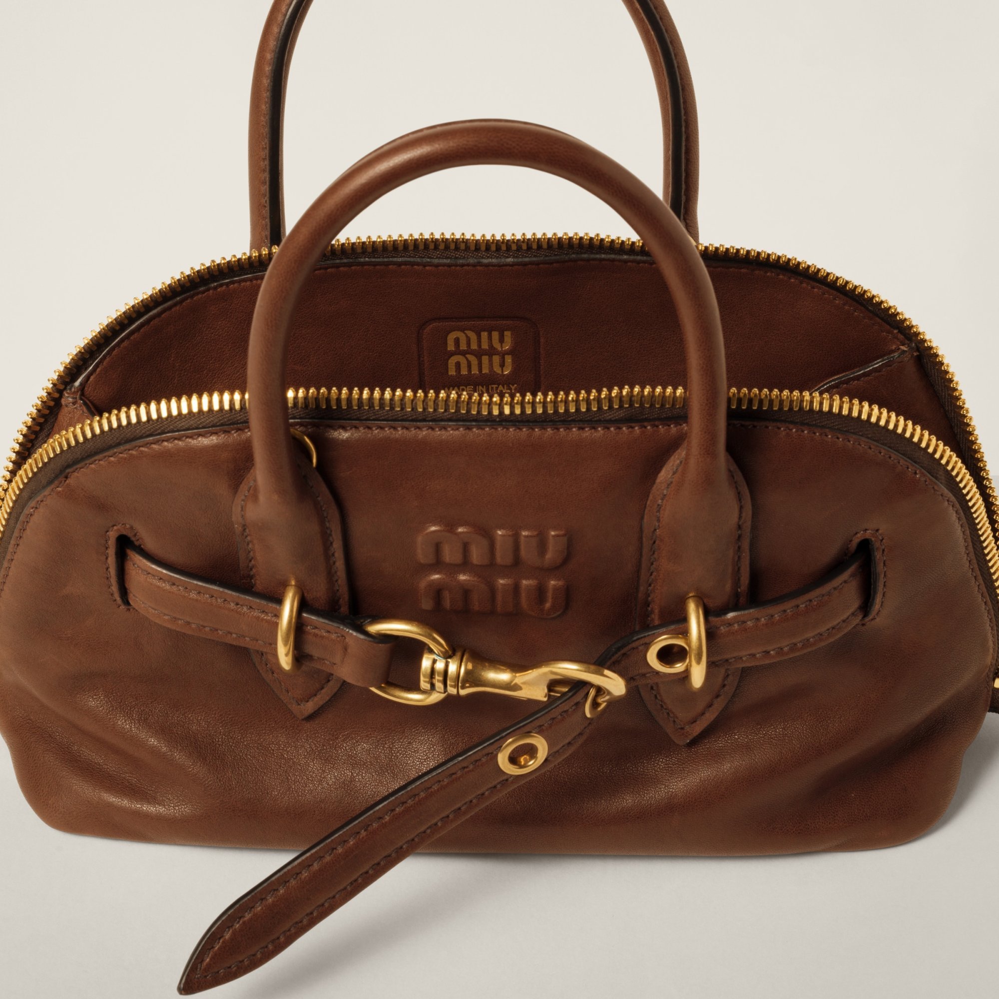 Miu Miu Aventure Nappa Leather Top-handle Bag