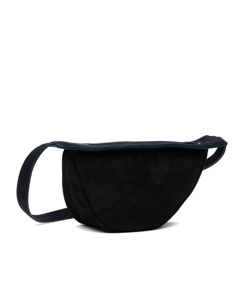 The Row Small Slouchy Banana Crossbody Bag In Black