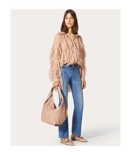 Shop Valentino X Levis Bootcut High-rise Jeans In Blue