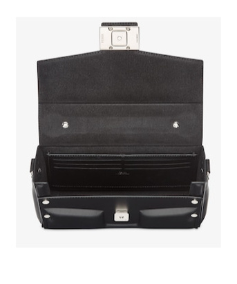 Fendi Baguette Soft Trunk Crossbody Bags Black In Black