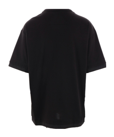 Juunj Black T-shirt With Tone-on-tone Logo Embroidered On The Front In Black
