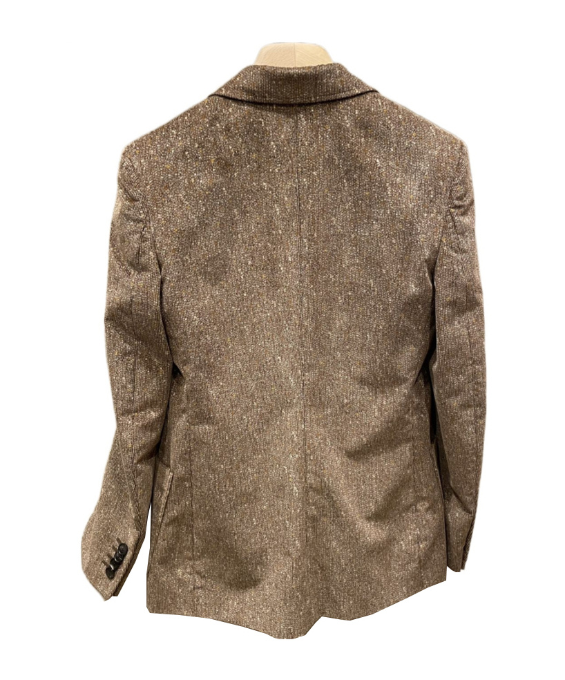 Loro Piana Eleanor Paillette Tweed Corduroy Single-breasted Jacket In Brown