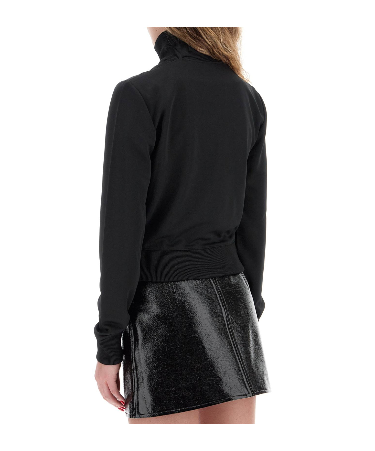 Courrèges Courreges Interlock Jersey Track Jacket For Athletic In Black