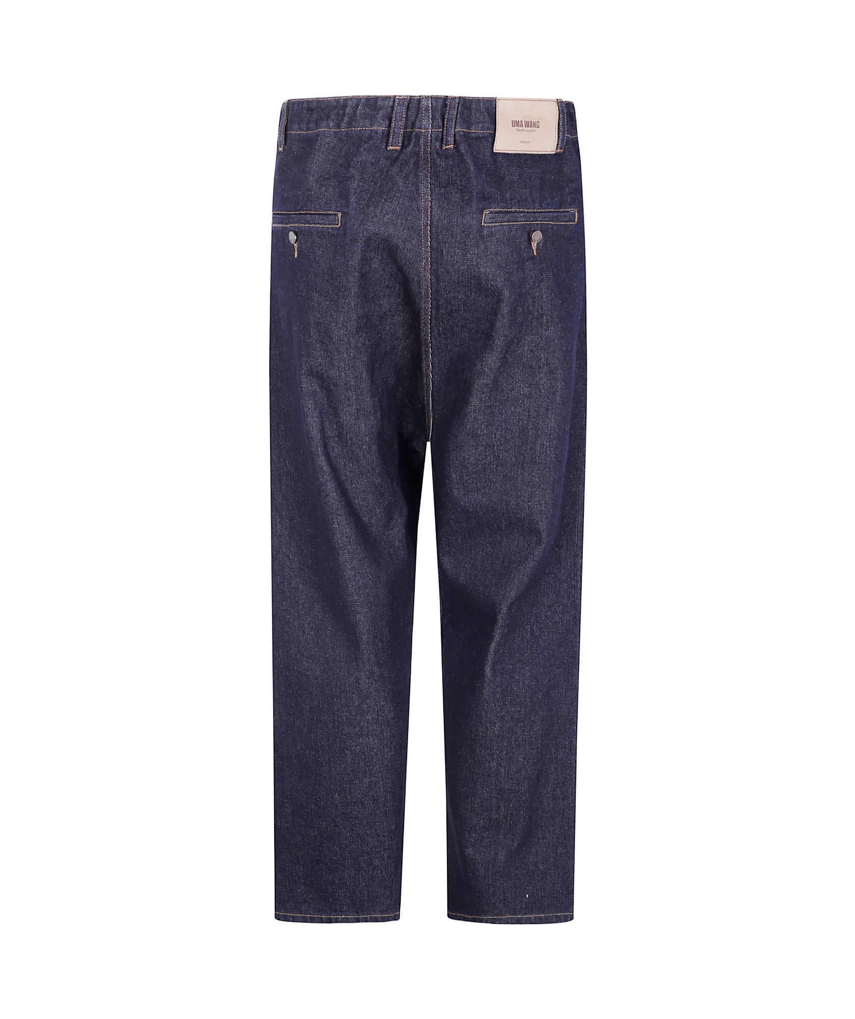 Uma Wang Drawstring Waist Trousers With Pockets And Loops In Blue