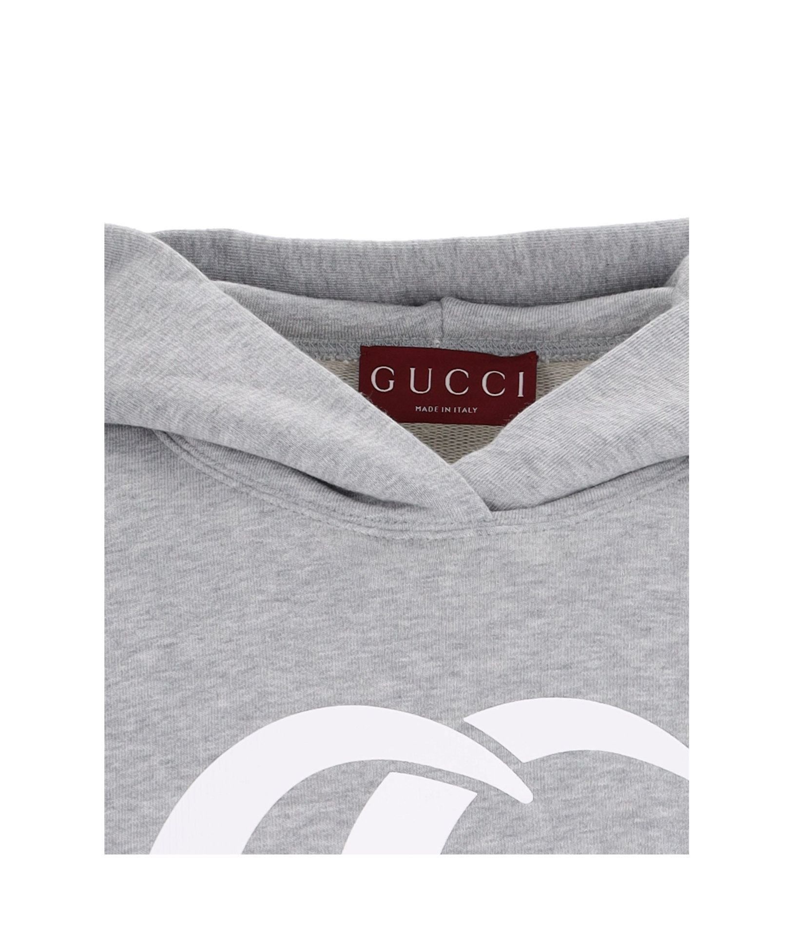 Gucci Cotton Jersey Hooded Sweatshirt In Gray
