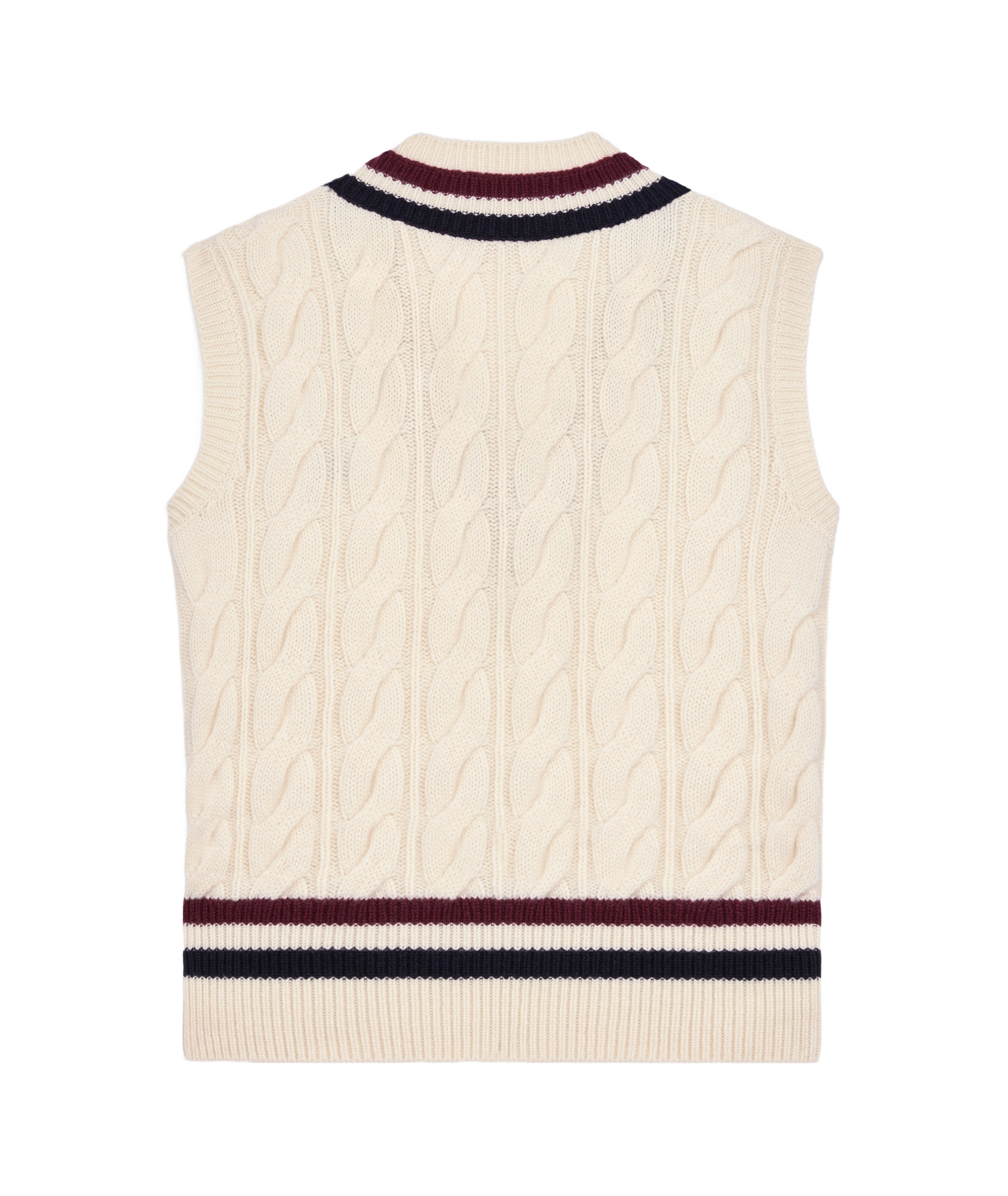 Celine Sleeveless Sweater Vest In White