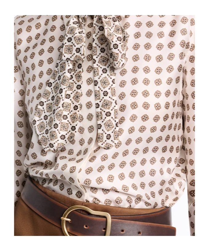 Dorothee Schumacher Printed Silk Twill Blouse In White