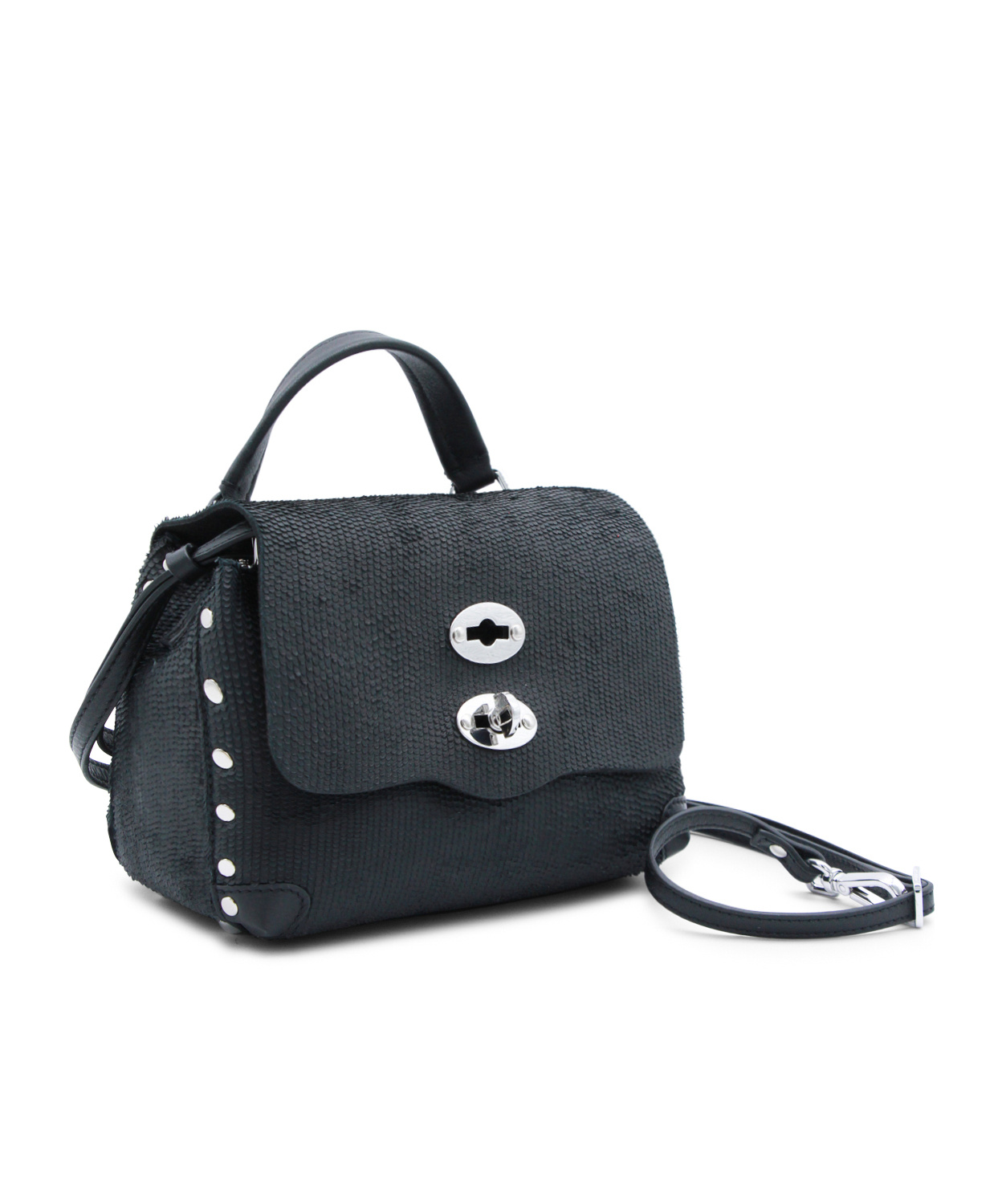 Zanellato Turnlock Shoulder Bag In Black