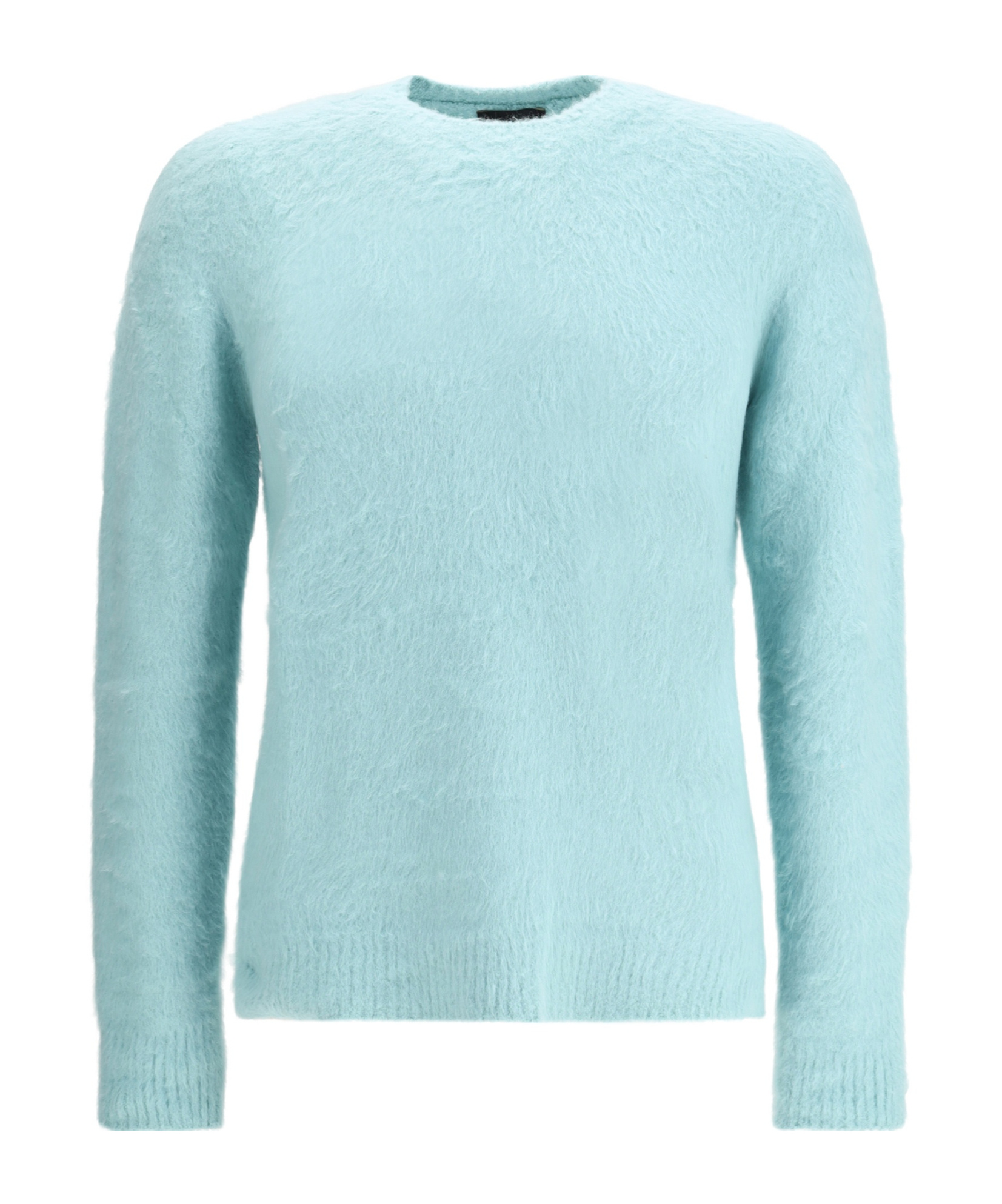 Roberto Collina Felt Effect Knitted Sweater In Blue