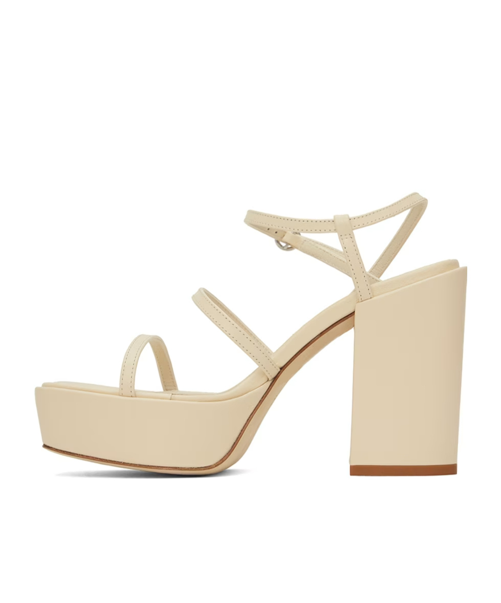 Aeyde Katalin Platform Leather Sandals In Nude