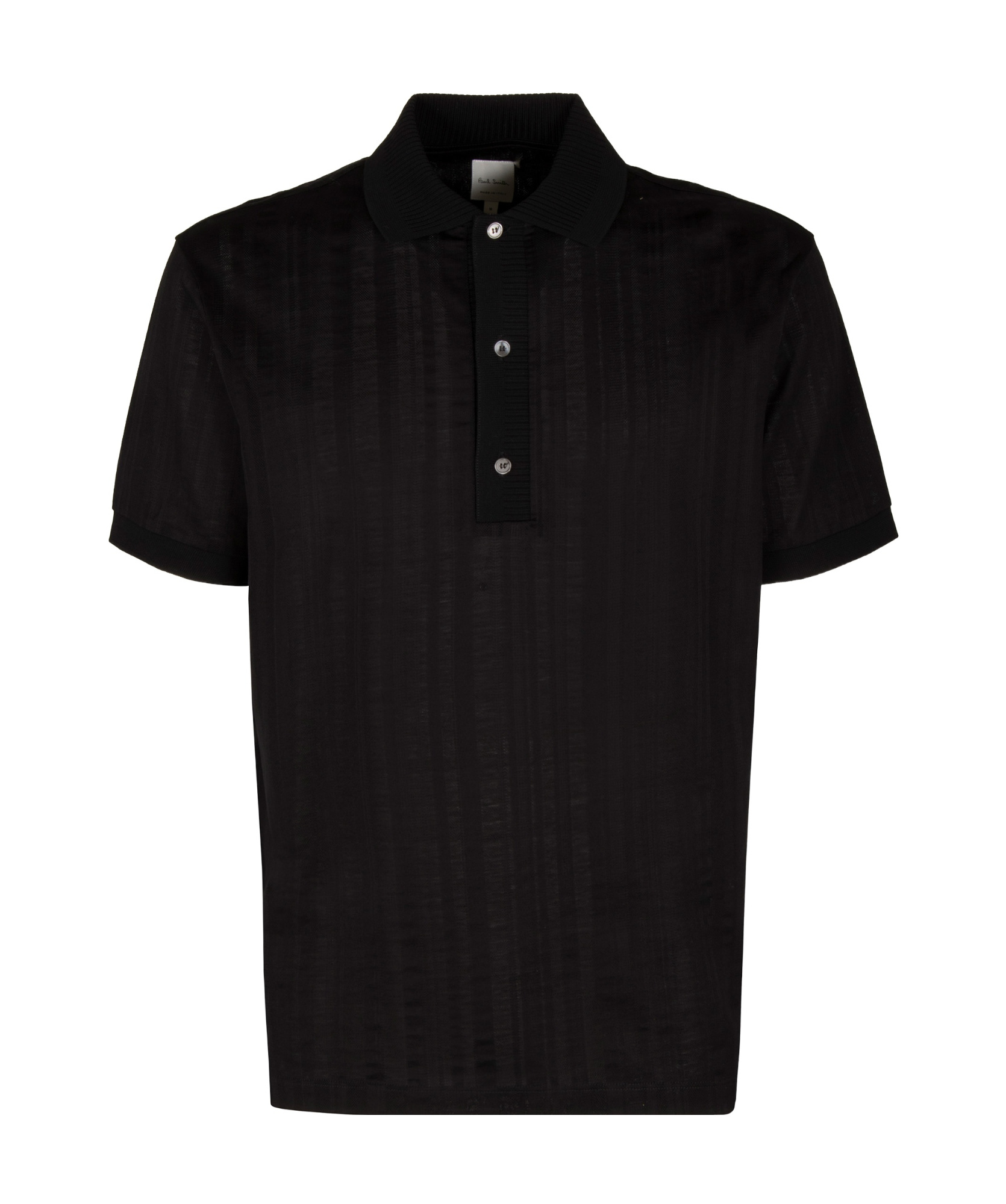 Shop Paul Smith Striped Organic-cotton Polo Shirt In Black