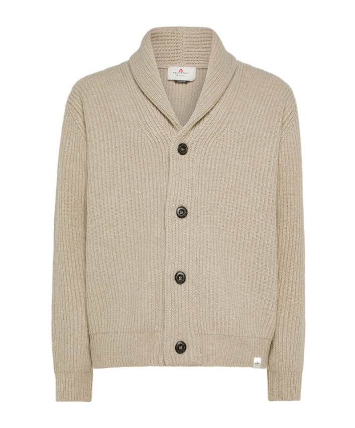 Peuterey Oban Shawl Collar Cardigan In Neutral
