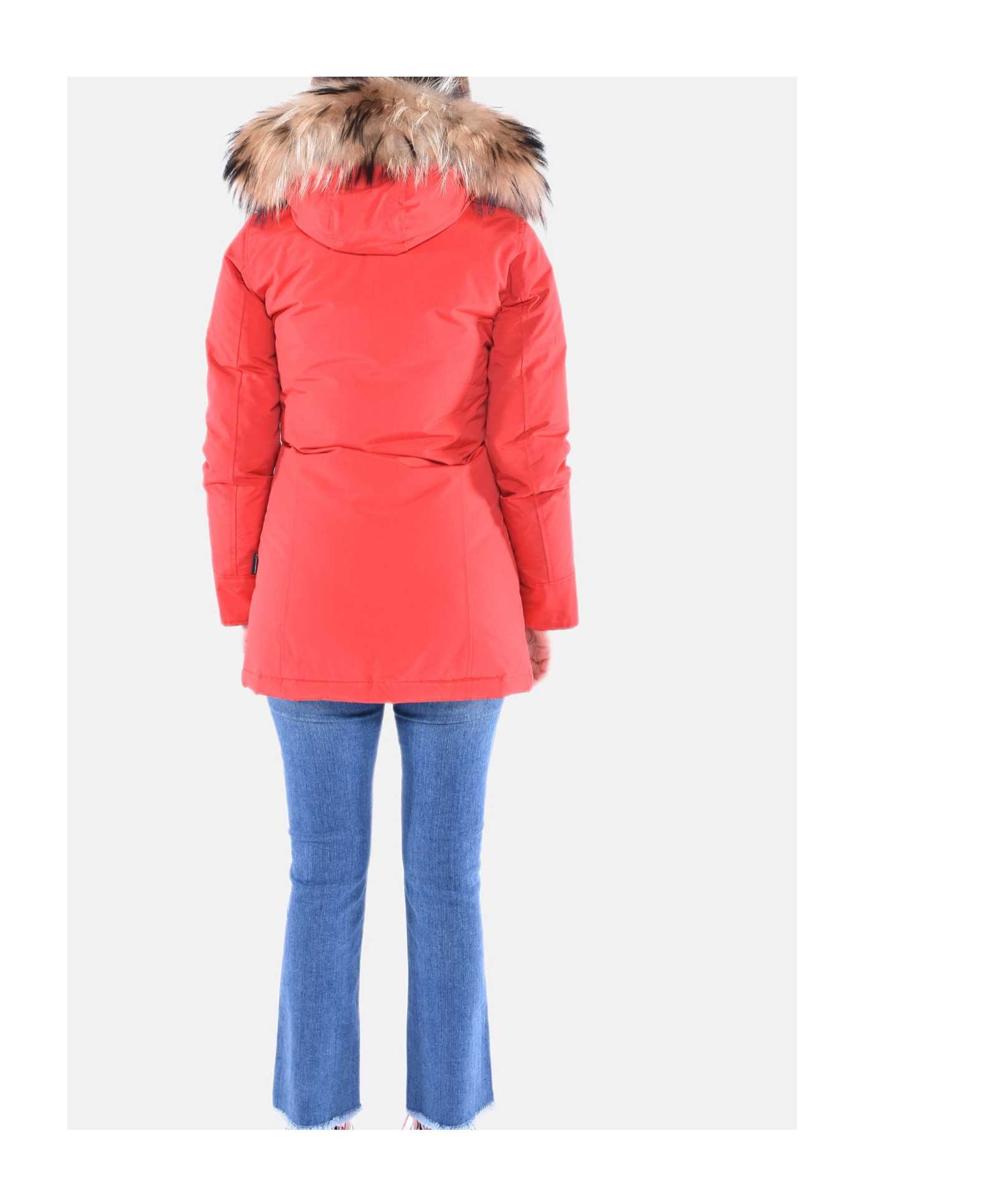 Woolrich Hooded Down Parka In Red