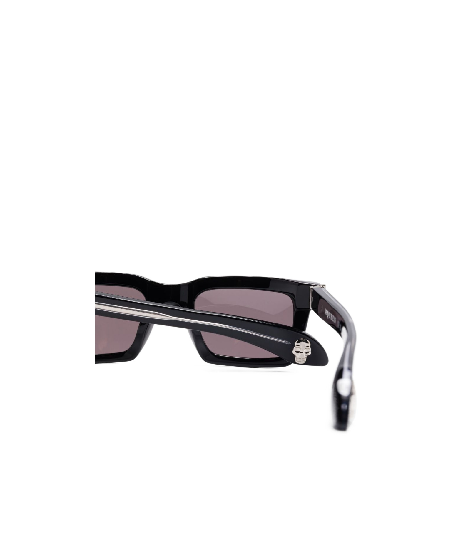 Alexander Mcqueen Geometric Frame Sunglasses In Black