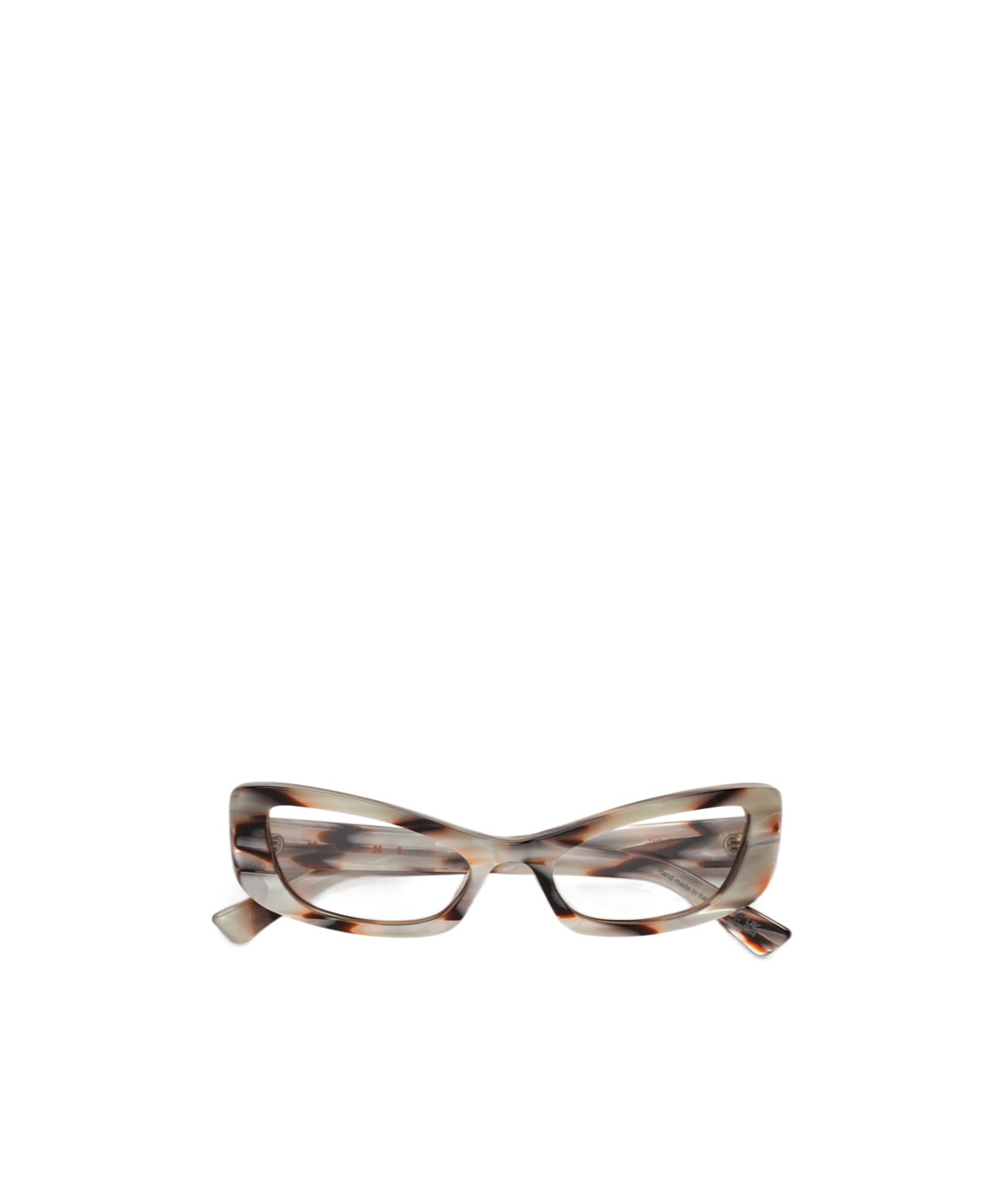 Marni Geometric Flat Mirror In Brown