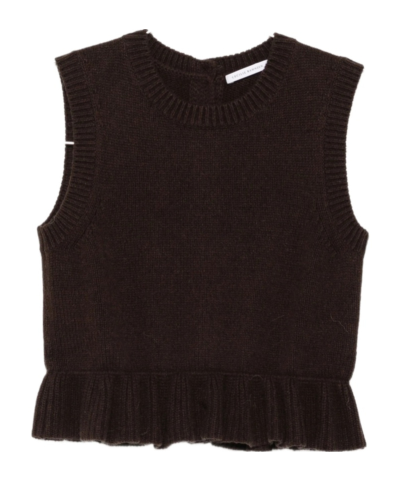 Cecilie Bahnsen Sleeveless Vest In Black
