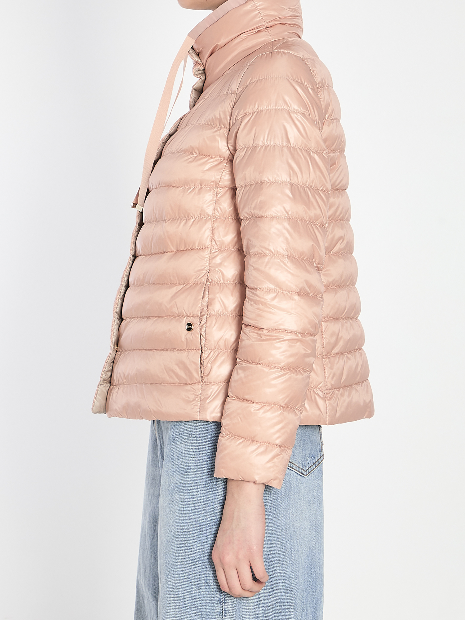 Herno Reversible Drawstring Quilted Jacket In Pink
